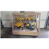 Image 1 : Four Tonka Toys in Glass Display Case on Wheels 46 in. x 40 in. x 23 in.