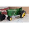 Image 2 : John Deere Antique Sign, 1/6 Scale Tractor, ERTL Tractor, JD 4 Wheel Trailer. Sign 11 in. x 16 in.