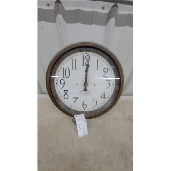 International Business Machines Co. Limited Wall Clock, Toronto 12" Diameter Vintage