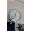 Image 1 : International Electric Wall Clock with Silver Metal Case and White Face 15"