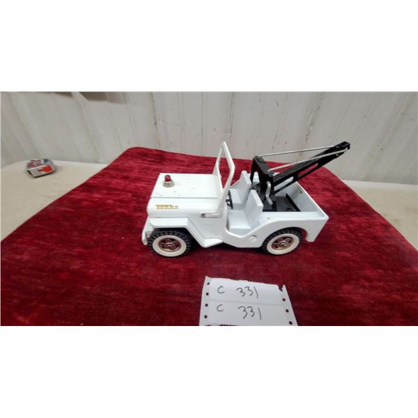 Vintage Tonka AAA Wrecker Tow Truck, White Metal, Circa 1964-1965