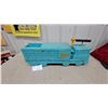Image 1 : Marx Express Plastic Ride on Toy Truck with Steering Handle, Turquoise
