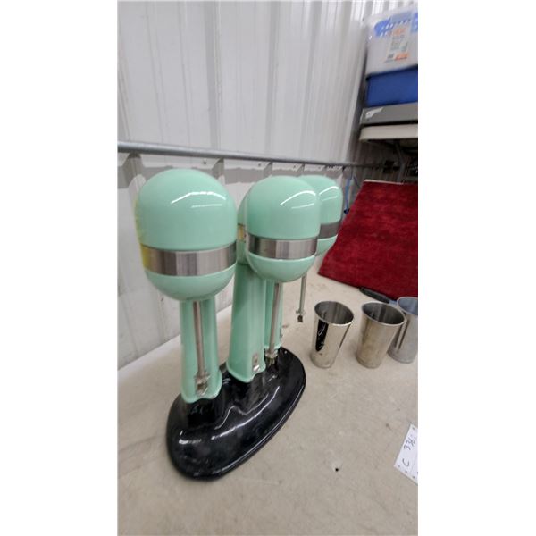 Hamilton Beach Model 30 Triple-Spindle Milkshake Mixer with Stainless Steel Cups