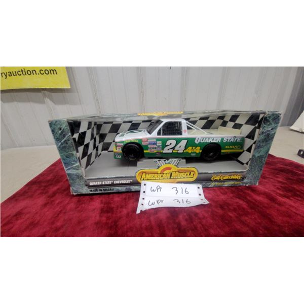 American Muscle Ertl 1:18 Scale Quaker State Chevrolet Number 24 NASCAR Die-Cast with Box