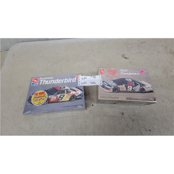 AMT Ertl 1/25 Scale Raybestos and Coors Light Ford Thunderbird NASCAR Model Kits 2x