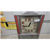 Image 2 : Hammond Art Deco Electric Wall Clock with Display Panel, Silver and Red Frame Vintage
