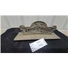 Image 1 : Antique National Cash Register "Amount Purchased" Cast Metal Display Plate Vintage Appox 12" Long