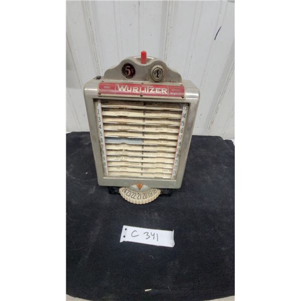 Wurlitzer 5000 Series Remote Wallbox Jukebox Selector, 24 Selections, 1940s-50s