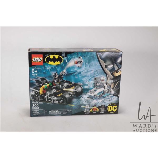 Lego-DC Batman II "Mr. Freeze Batcycle Battle" no. 76118, new in factory sealed package
