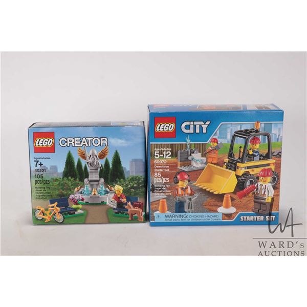 Lego Creator no. 40221 and Lego City "Demolition Starter set" no. 60072, both new in factory sealed 