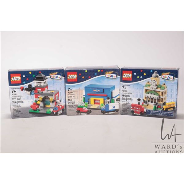 Lego "Toys R Us Exclusive" Bricktober building kits includin "Bricktober Town Hall no. 40183 ( #4- 2