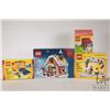 Image 1 : Four Lego kits including "Gingerbread House" no. 40139, "Minifigure Birthday Set", 41 pce. Lego trav