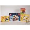 Image 1 : Four Lego kits including "Gingerbread House" no. 40139, "Minifigure Birthday Set", 41 pce. Lego trav
