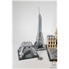 Image 3 : Two Lego- Architecture kits including "The Eiffel Tower" no. 21019 and "Louvre" no. 21024. Pre-built