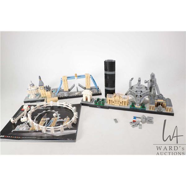 Two Lego- Architecture kits including "Paris" 21044 and "London" no. 21034 with building manual. Pre