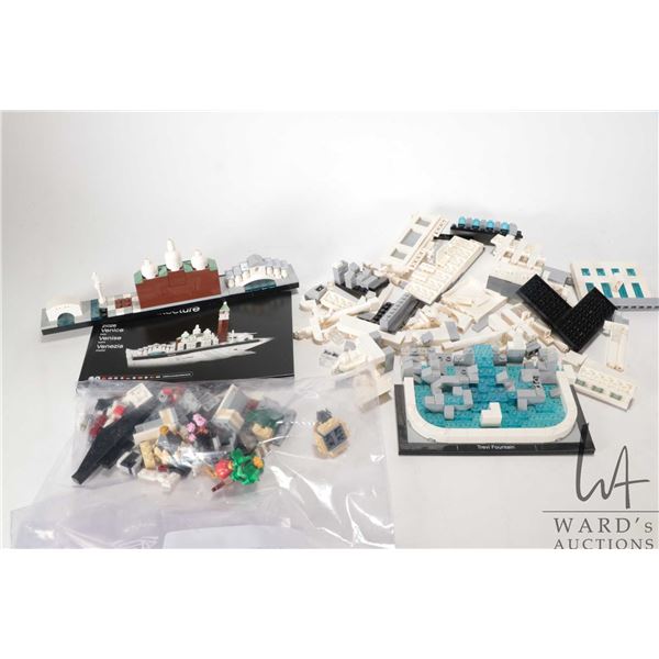 Two Lego- Architecture kits including "Trevi Fountain" no. 21020 , appears complete and "Venice" no.