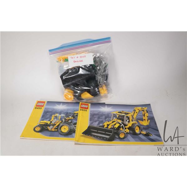 Lego- Technics "Back-Hoe Loader" no. 8455. Pre-built kit. Includes two building guides. Completeness