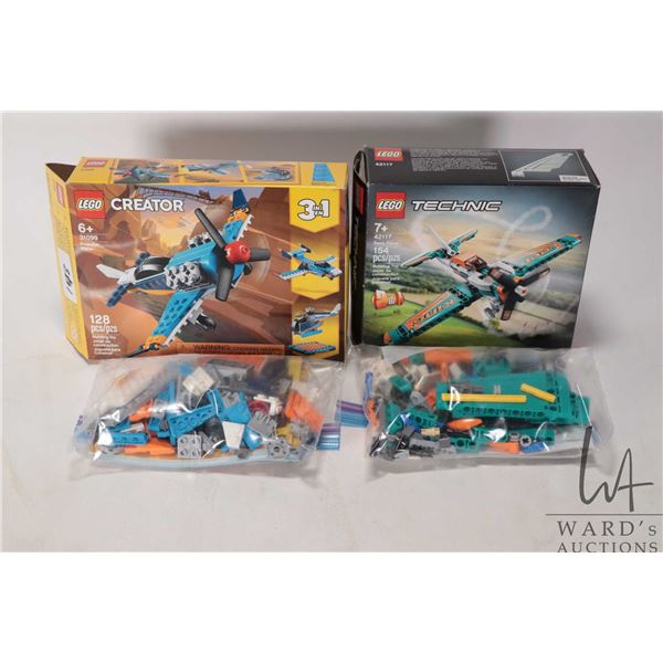 Two Lego-Technics kits including "Race Plane" no. 42117 and no. 31099. Pre-built kits. Completeness 