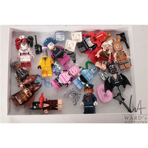 Selection of The Lego Batman Movie Minifigures including Eraser, Red Hood, Clan of the Cave Batman, 