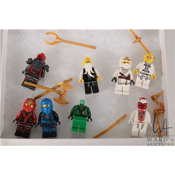 Selection of Ninjago Minifigures including Kai The Final Battle, Desert Lightning Jay, Rivett, Zane,