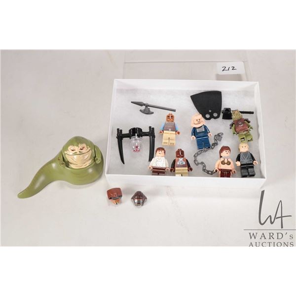 Selection of Star Wars Minifiigures including Jabba the Hut, Blind Hans Solo, Slave Leia, Lando Calr