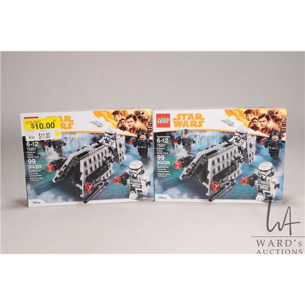 Two Lego- Star Wars building kits "Imperial Patrol Battle Pack" no. 75207. Both in factory sealed bo