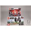Image 1 : Two Lego- Star Wars building kits including "Elite Praetorian Guard Battle Pack" no. 75225 and "TIE 