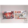 Image 1 : Two Lego- Star Wars building kits including "Rebel Trooper Battle Pack" no. 8083 and "Elite Praetori