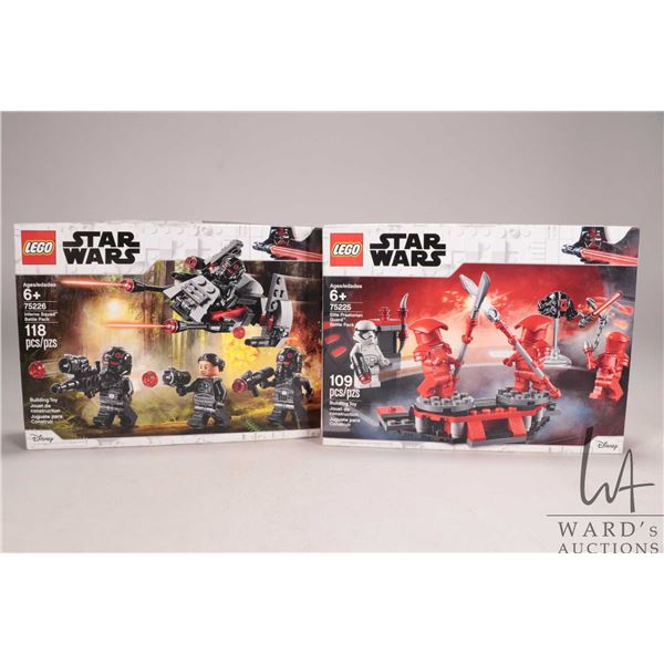 Two Lego- Star Wars building kits including "Inferno Squad Battle Pack" no. 75226 and "Elite Praetor