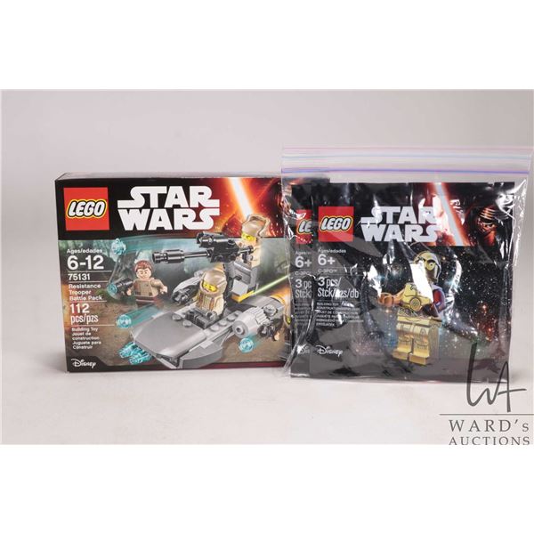 Lego- Star Wars "Resistance Trooper Battle Pack" no. 75131, new in factory sealed box and a four Sta