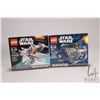 Image 1 : Two Lego- Star Wars building kits including "X-Wing Fighter" no. 75032 and "TIE Interceptor" no. 750