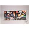 Image 1 : Two Lego- Star Wars building kits including "Y-Wing Microfighter" no. 75162 and "Krennic's Imperial 