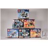 Image 1 : Six Lego-Star Wars building kits including "Resistance X-Wing Fighter" no. 75125, "The Ghost" no. 75