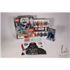 Image 1 : Selection of Lego collectibles including Minifigure display board, Star Wars Giant Scenes set of 100