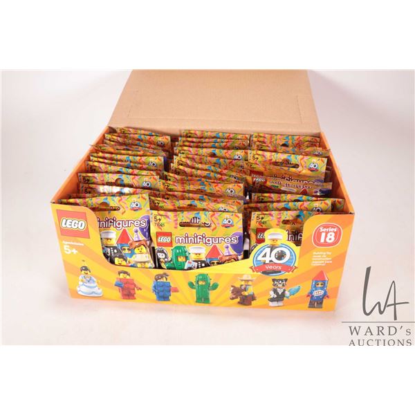 Box containing sixty Leog Series 17 Minifigures