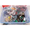 Image 3 : Selection of Lego pre-built kits and building bricks including Lego Pirates, Lego City, Minifigures 