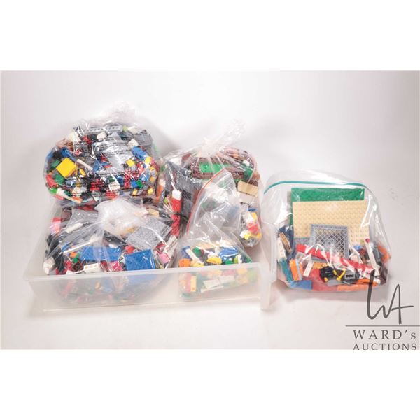 Large selection of Lego building bricks, may includes some pre-built kits but not guaranteed. Bid ac