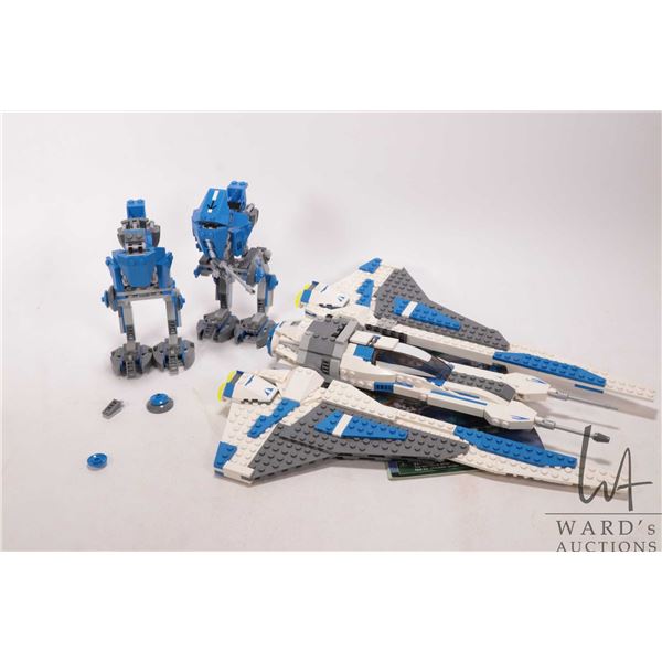 Selection of Lego-Star Wars including two "AT-RT" from set no. 75002 and "Pre Vizsla's Mandalorian F