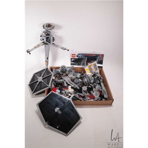 Selection of Lego- Star Wars building bricks and partial kits including "TIE Fighter" no. 9492. Comp