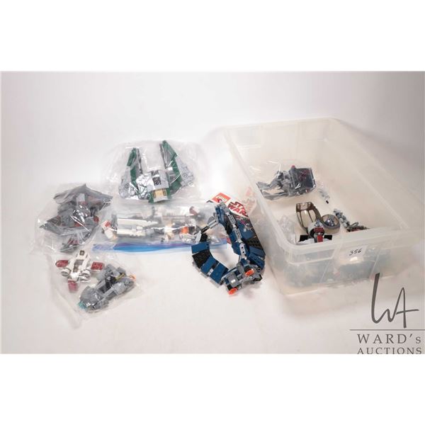 Selection of Lego- Star Wars building kits including "Yoda's Starfighter" no. 75168, "The Droid Tri-