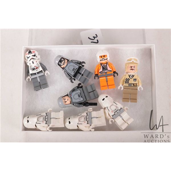 Lego-Star Wars Minifigures including three Snow troopers, Maximillian Veers, Imperial Officer, Zev S