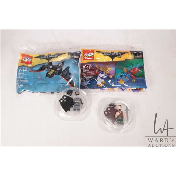 Lego- The Batman Movie Minifigures including Tartan Batman, Batman, two poly bags: no. 30607 and no.
