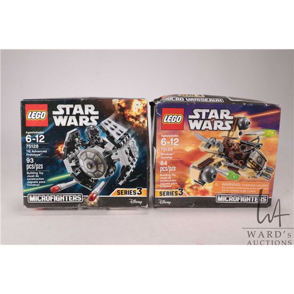 Lego-Star Wars" TIE Advanced Prototype" no. 75128 in factory sealed box and "Wookie Gunship" no. 751