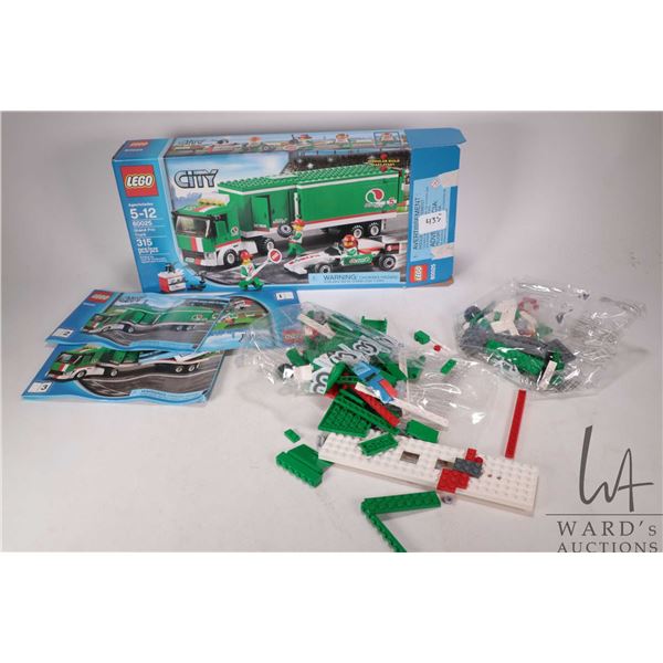 Lego-Lego City " Grand Prix Truck" no. 60025 pre-built kit. Includes some factory sealed bags. Compl