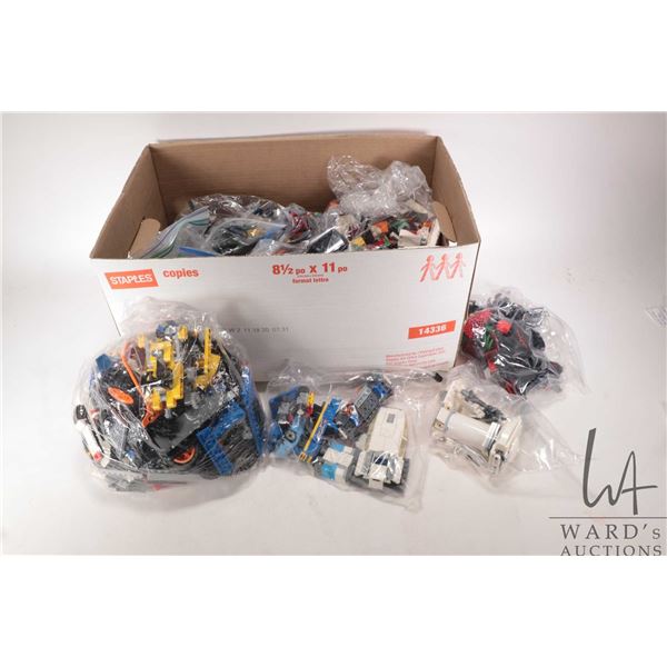 Box of Lego- Lego City building bricks and unidentified kits.Completeness not confirmed or guarantee