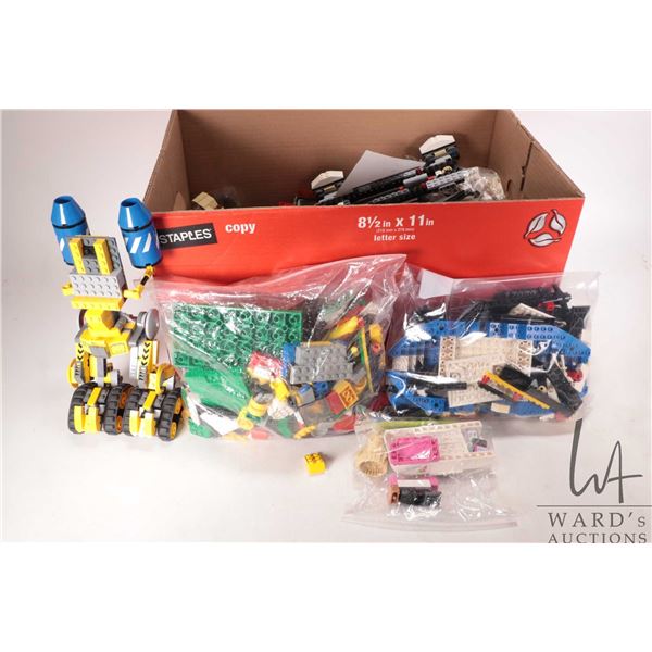 Large selection of Lego building bricks including Lego City pieces. Completeness not confirmed or gu