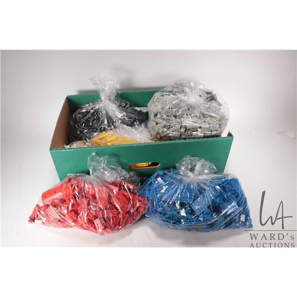 Large selection of Lego building bricks separated into colours