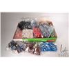 Image 1 : Large selection of Lego building bricks including vehicle parts, separated into colours