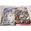 Image 1 : Two large tray lots of Lego building bricks including Star Wars accessories and Minifigures etc.