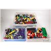Image 1 : Two plastic containers of Lego building bricks